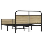 vidaXL Cadre de lit sans matelas 120x190 cm cm chêne sonoma