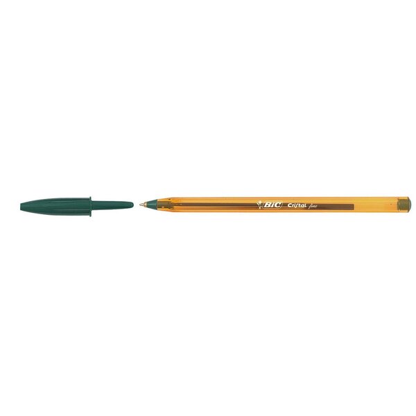 Stylo bille CRISTAL FINE Pointe Fine Vert x 50 BIC