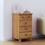 vidaXL Commode 'ASKIM'Marron 45 8x40x79 cm Bois massif Pin
