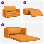 vidaXL Canapé lit 2 en 1 jaune foncé 124x71x78 cm