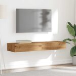 vidaXL Meubles TV avec éclairages LED 2 Pièces chêne artisanal