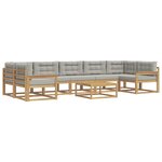 vidaXL Ensemble de canapés d'extérieur 6 pc Blanc et gris clair