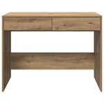 vidaXL Bureau chêne artisanal 101x50x76 5 cm bois d'ingénierie