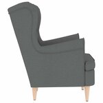 vidaXL Fauteuil gris foncé 74x84x100 cm tissu
