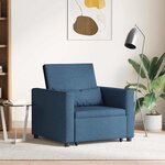 vidaXL Canapé Lit Simple Bleu 90 x 165 x 87 cm tissu