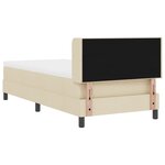 vidaXL Lit à ressorts avec matelas crème  100x200 cm  en tissu