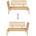 vidaXL Canapé d'angle palette de jardin bois massif d'acacia
