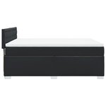 vidaXL Sommier à lattes de lit avec matelas Noir 140x190 cm Similicuir