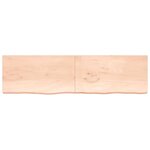 vidaXL Étagère murale 220x60x(2-6) cm bois de chêne massif non traité