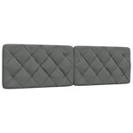 vidaXL Lit avec matelas gris foncé 180x200 cm tissu