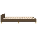 vidaXL Cadre de lit sans matelas marron foncé 120x190 cm tissu