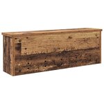 vidaXL Porte-manteau mural avec étagère Bois ancien 75 x 16 x 26 cm