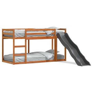 vidaXL Lit superposé avec toboggan et échelle sans matelas 90x200 cm
