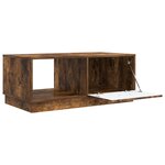 vidaXL Table basse Chêne fumé 90 x 50 x 37 cm Bois d'ingénierie