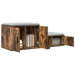 vidaXL Armoire de rangement 2 Pièces Chêne fumé 103 x 41 x 40 cm