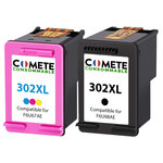 302XL - 2 cartouches compatibles pour HP 302 XL - noir et couleur - COMETE