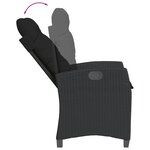 vidaXL Ensemble à manger de jardin coussins 5Pièces Noir Résine tressée