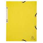Chemise à élastique 3 rabats carton exacompta aquarel  24 x 32 dos 3 cm couleurs assorties - lot de 5