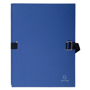 Chemise Dos Extensible Avec Rabat Papier - 24x32cm - Bleu Foncé - X 10 - Exacompta