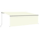 vidaXL Auvent manuel rétractable avec store 4 5x3 m Crème