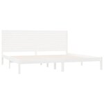 vidaXL Cadre de lit sans matelas blanc 200x200 cm bois massif