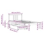 vidaXL Cadre de lit sans matelas 90x190 cm bois de pin massif