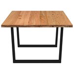 vidaXL Table à manger marron clair bois de chêne massif rectangulaire