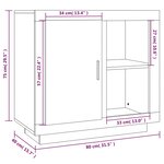 vidaXL Buffet Chêne sonoma 80x40x75 cm