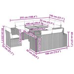vidaXL Salon de jardin avec coussins 9 Pièces beige résine tressée