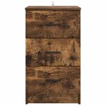 vidaXL Cabinet de chevet Chêne fumé 38 x 38 x 66 cm Bois d'ingénierie