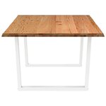 vidaXL Table à manger et bord naturel bois massif chêne