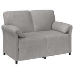 vidaXL Sofa 2 places Gris clair 138 x 83 x 95 cm Velours