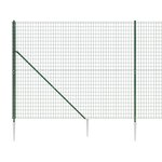 vidaXL Clôture en treillis métallique et piquet d'ancrage vert 1 6x10m