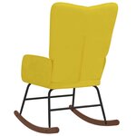vidaXL Chaise à bascule Jaune moutarde Velours