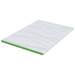 vidaXL Surmatelas Blanc et vert 140 x 200 cm Tissu Jacquard