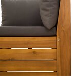 vidaXL Ensemble de canapés d'extérieur avec coussin 2 Pièce Marron