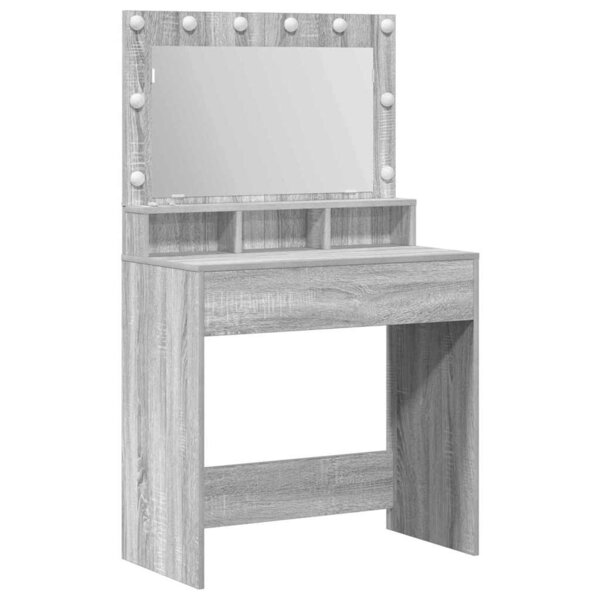 vidaXL Table de Toilette Gris Sonoma 78 5 x 41 x 135 cm