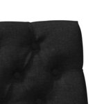 vidaXL Tête de lit capitonnée Noir 75 cm Pin massif