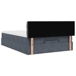 vidaXL Cadre de lit ottoman avec matelas gris foncé 140x200 cm velours