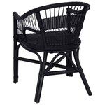 vidaXL Chaise empilable Noir 60 x 60 x 81 cm Rotin