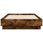 vidaXL Cadre de lit au sol Chêne fumé 80 x 200 cm Bois d'ingénierie
