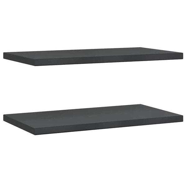 vidaXL Étagères murales 2 Pièces 75x40x3 cm noir acier inoxydable