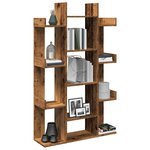 vidaXL Bibliothèque vieux bois 86x25 5x140 cm bois d'ingénierie
