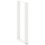 vidaXL Pieds de table de bar en U  2 pièces  blanc  40 x (100-101) cm  acier
