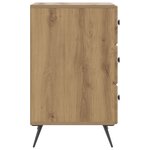 vidaXL Cabinet de chevet avec tiroir Chêne artisanal 43 x 41 x 66 5 cm
