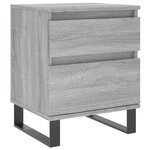 vidaXL Tables de chevet 2 Pièces sonoma gris 40x35x50 cm bois ingénierie