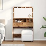 vidaXL Table de Toilette avec tiroir Bois ancien 80 x 41 x 134.5 cm