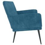 Banc banquette bleu 108 x 79 x 79 cm velours 02_0010572