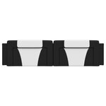 vidaXL Coussin de tête de lit Viana noir et blanc 200 cm similicuir