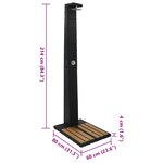 vidaXL Douche de jardin résiné tressée WPC